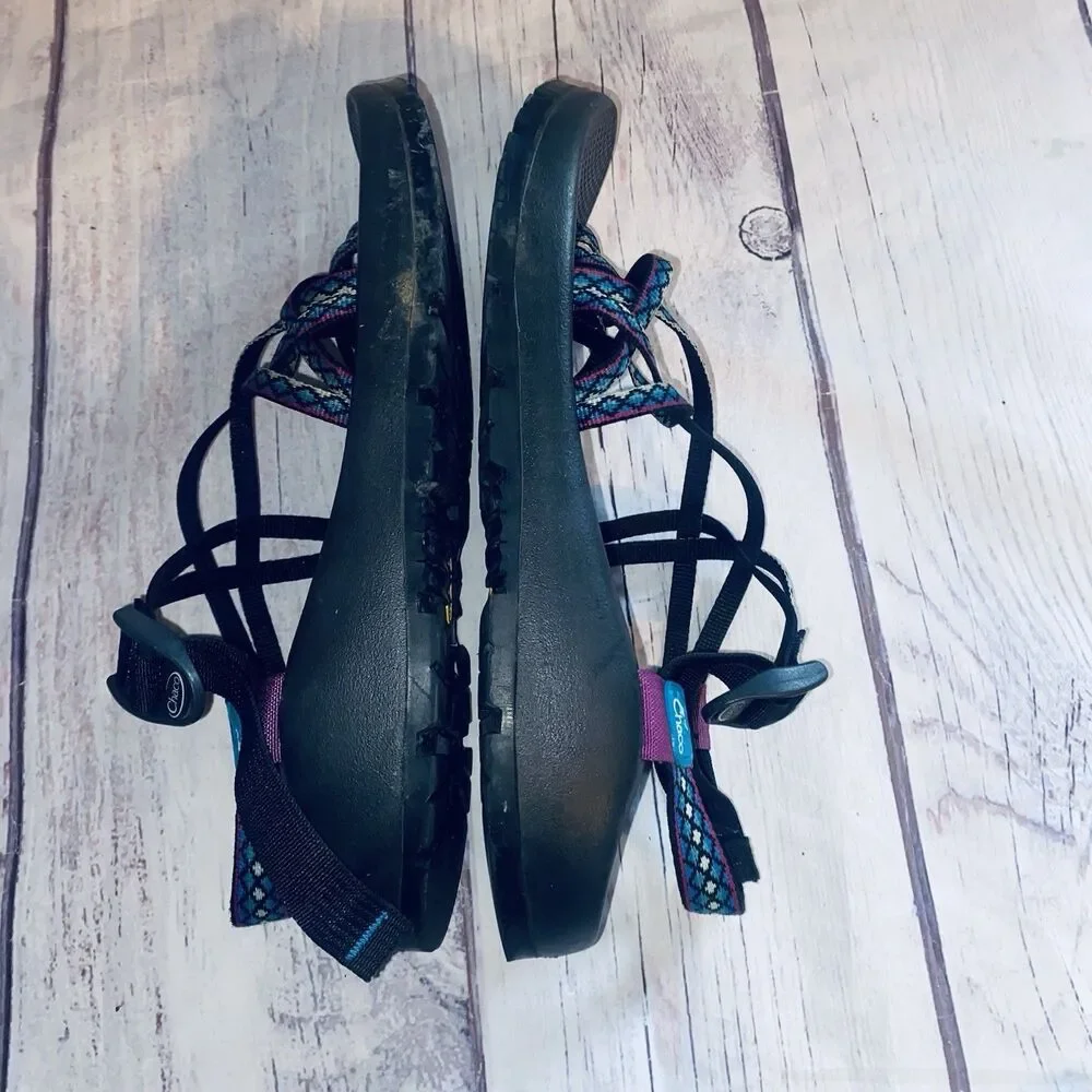 Chaco ZX/2 Sandals Mens 11 Made USA Vibram Double Strap Toe Loop Hiking